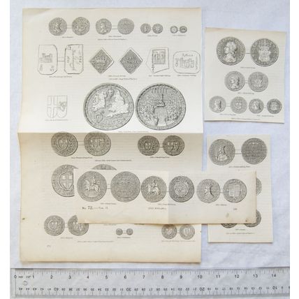 1860s engravings of old English coins