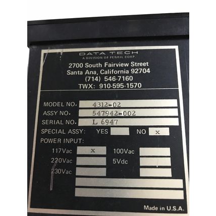DATA-TECH 4312-02,ROSEMOUNT 3649-80000 CENTIGRADE TEMPERATURE METER 547942-002