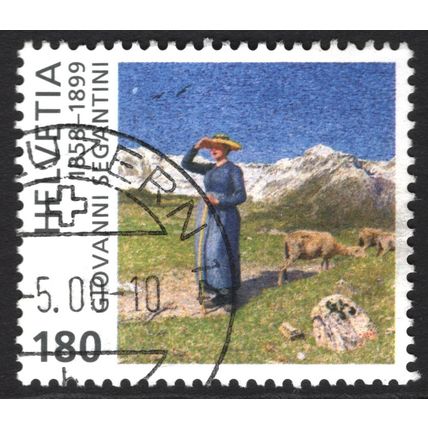 SWITZERLAND 1999: DEATH CENTENARY GIOVANNI SEGANTINI - 180c USED (G22)