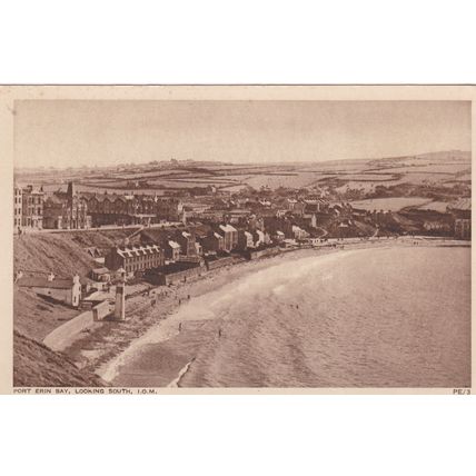 EC955 PORT ERIN BAY LOOKING SOUTH. PRINTED POSTCARD