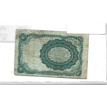 1874 US 10 Cent Bill5th series #1265 VF