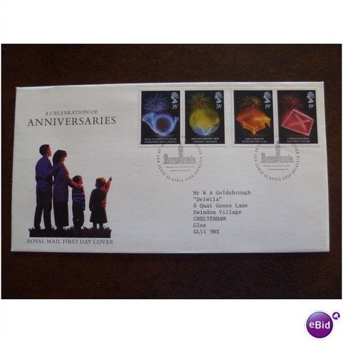 1989 Anniversaries GB set 4 fine used stamps SG1432-35