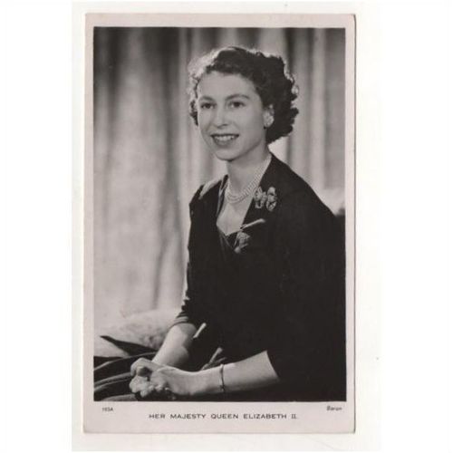 Tucks real photo postcard Her Majesty Queen Elizabeth II pu 1952