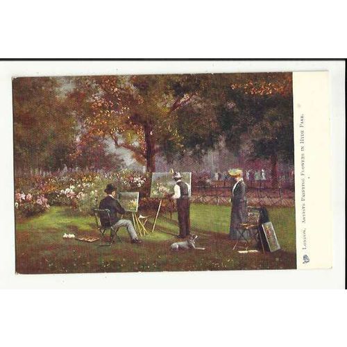 LONDON Hyde Park Painters Tuck Oilette Postcard (1450)
