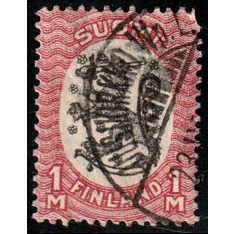 Finland 1917 Lion 1M Used Stamp
