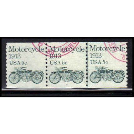 Used 1899 5c Motorcycle Very Fine PNC 2/3 PA2292