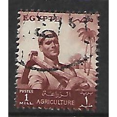 EGYPT 1954 AGRICULTURE 1M BROWN SG495 FINE USED#2
