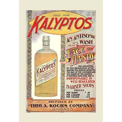 Kalyptos Antiseptic Wash for Barber Shops 20 x 30 Poster