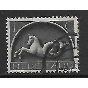 NETHERLANDS 1943 OLD GERMANIC SYMBOLS 1c BLACK SEAHORSES SG 571 FINE USED