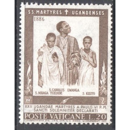 Vatican City 1965 - L20 - The Martyrer of Uganda - MNH