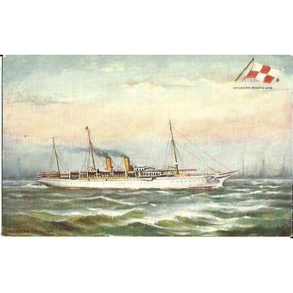 Canadian Pacific SS EMPRESS OF CHINA Tuck Oilette Postcard (9121)