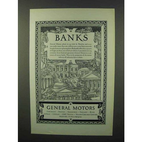1927 General Motors Ad - Banks