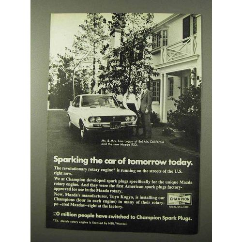 1972 Champion Spark Plugs Ad - The Car of Tomorrow