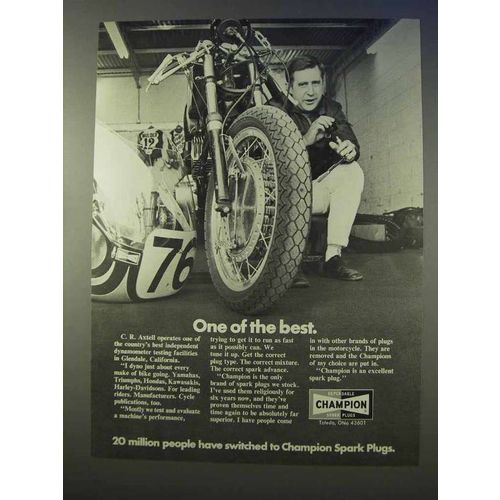 1972 Champion Spark Plugs Ad - One of The Best