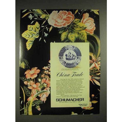 1980 Schumacher Fabrics Ad - China Trade