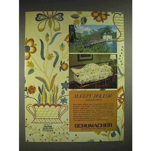 1980 Schumacher Sleepy hollow collection Fabric Ad
