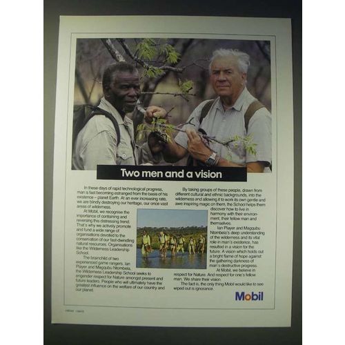 1989 Mobil Oil Ad - Two men and a vision