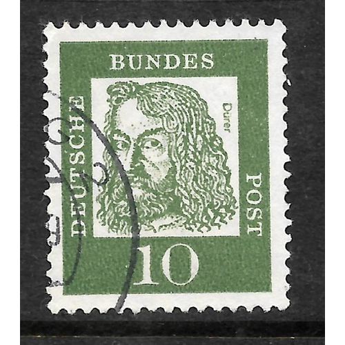 GERMANY BERLIN 1961 SG B197 10pf GREEN DURER FAMOUS GERMAN FINE USED#2