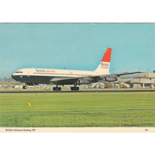 British Airtours Boeing B707 Civil Aviation Aircraft Postcard (A22895)