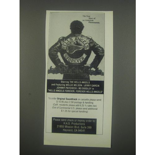 1991 H.A.S. Productions Hells Angels Forever Soundtrack Advertisement