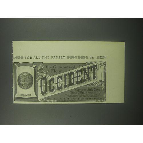 1913 Occident Flour Advertisement - The guaranteed flour