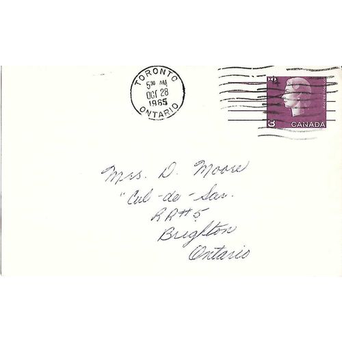 Canada. #P94e Postal Card USED Cameo 1965, Type 1, Eatons Card, precancelled