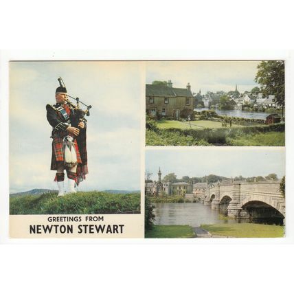 Multiview of Newton Stewart Postcard 35802