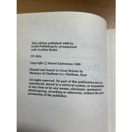 1990 DANIEL EASTERMAN "BROTHERHOOD OF THE TOMB" FICTION HARDBACK BOOK (P3)