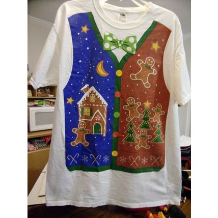 Christmas T Shirt-Gingerbread-Large