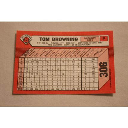 Tom Browning 1989 Bowman TIFFANY NO. 306