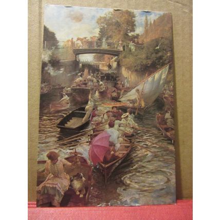 BOULTERS LOCK 1895, by E V Gregory, MAIDENHEAD, BERKSHIRE, unused postcard. =