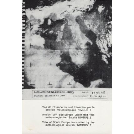 Europe Meteorological Satellite 1960s Swiss Exhibition Map Postcard