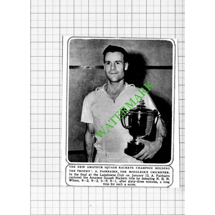 A Fairbairn Middlesex Cricketer Cricket - 1953 Small Cutting
