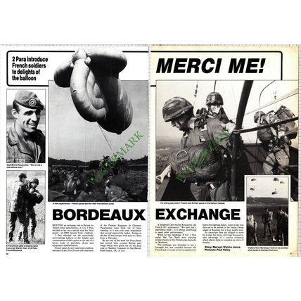 A Coy 2 Para Capt Michel Rouquette French Paras Burls Warren Kerr - 1986 Article