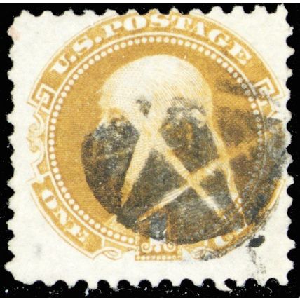 112, Used 1¢ With Negative Star Fancy Cancel Cat $140.00++ - Stuart Katz