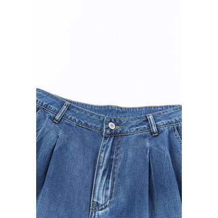 Blue Slouchy Wide Leg Jeans