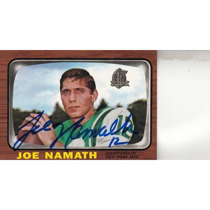 JOE NAMATH 1996 AUTOGRAPHED NEW YORK JETS HOF SUPER BOWL III CHAMPION QUARTERBAK