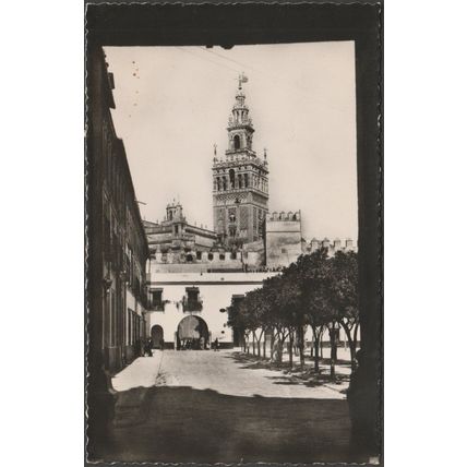La Giralda desde el Patio de Banderas, Sevilla, c1940s - HAE Foto Tarjeta Postal