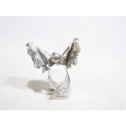 Tiny mini silver metal silver flower hair claw clip
