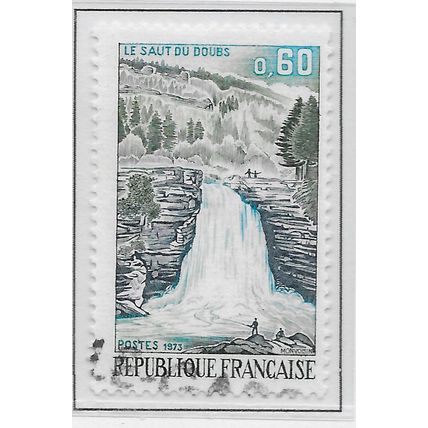 FRANCE 1973 USED TOURISM WATERFALLS DOUBS LE SAUT DU FISHERMAN HIKERS