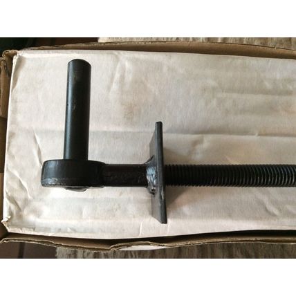 1 Epoxy Black farm gate hanger hook to bolt 12" x 12 mm (1/2 ") wooden gate post
