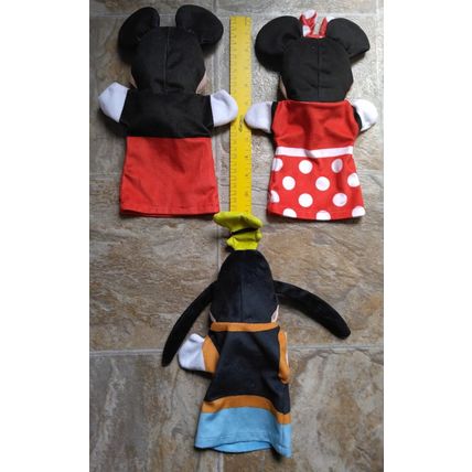 Disney Baby Hand Puppets Mickey Minnie & Goofy 11 Inches Soft Set of 3 Puppets