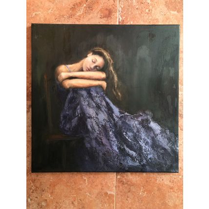 Original Oil Painting Woman Artwork Female Wall Art Figurative Painting