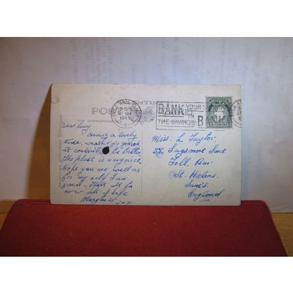 O'CONNELL BRIDGE & RIVER LIFFEY, DUBLIN, IRELAND used postcard 1949 pm =