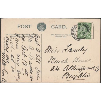 Edgar Tower, Worcester, 1912 - Boots Pelham Postcard
