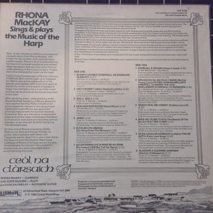 Rhona MacKay – Sings And Plays The Music Of The Harp / Ceòl Na Clàrsaich (LP)