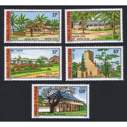 Wallis and Futuna Buildings and Monuments 5v 1977 MNH SG#271-275 Sc#200-204