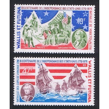 Wallis and Futuna American Revolution 2v 1976 MNH SG#254-255 MI#284-285