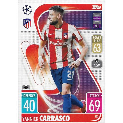 Match Attax UCL/UEL/UECL 2021-22: Club Atlético de Madrid, Midfielder - Carrasco