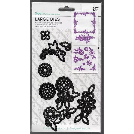 Xcut. Floral Frame Die Set. Die Cutting Cardmaking Scrapbooking Crafts